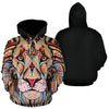 3D Camping Hoodie Hippie Lion Full Size