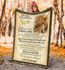 To My Amazing Son Lion Dad Sherpa Blanket
