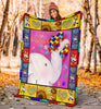 Autism Elephant You Are My Sunshine Fleece Blanket
