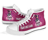Flag Skull Canvas Shoes Fight Like A Girl Pink