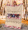 Mexican Skull Girls Sherpa Blanket Pil