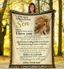 To My Amazing Son Lion Dad Sherpa Blanket
