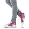 Flag Skull Canvas Shoes Fight Like A Girl Pink