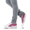 Flag Skull Canvas Shoes Fight Like A Girl Pink