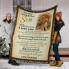 To My Amazing Son Lion Dad Sherpa Blanket