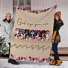 Mexican Skull Girls Sherpa Blanket Pil