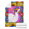 Autism Elephant You Are My Sunshine Fleece Blanket