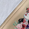 Mexican Skull Girls Sherpa Blanket Pil