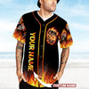 Demon Arc Skull Fire Baseball Shirt Custom 3D TTM