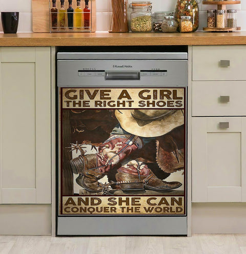 Premium Horse Girl Conquer The World Decor Kitchen Dishwasher Cover