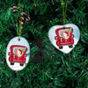 Cute Pig Christmas Ornament Farm Animal Ceramic Ornament 2 sided Christmas Tree Hanging Decor Xmas Gift HN