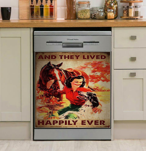 Horse Happily Ever Decor Kitchen Dishwasher Cover