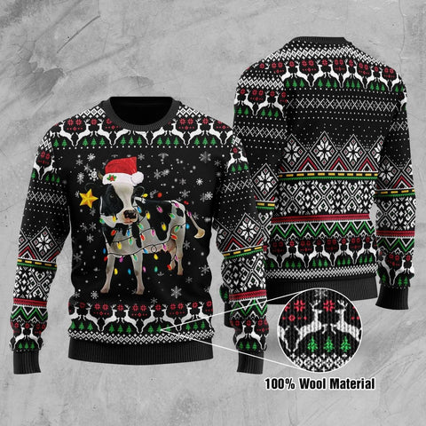 Dairy Cow Christmas Wool Sweater 3D Gift for Farmers