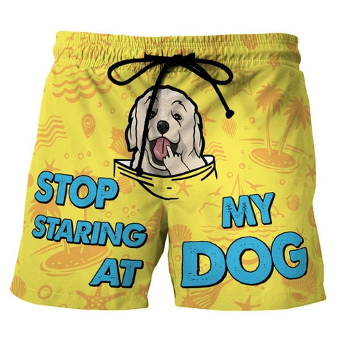 Pocket Golden  Custom Swim Trunks