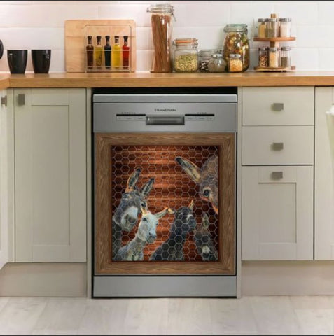 Donkey Decor Kitchen Dishwasher Cover Donkey Barn Dishwasher Cover Gifts for Farmers HT