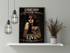 Dream As If You'll Live Forever Live As If You'll Die Tomorrow Poster Sugar Skull Girl Wall Art Prints Home Decor