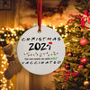 Funny Anti Vax 2021 Friends Christmas Ornament, The One Where We Were Not Vaccinated Tree Ornament