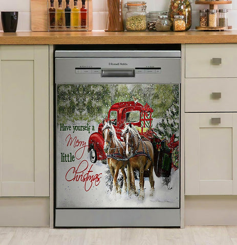 Horse Girl Have Yourself A Merry Little Christmas Dishwasher Cover