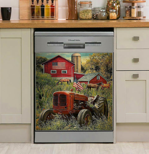 Horse Dishwasher Cover Farmer And Horse Decor Kitchen Dishwasher Cover