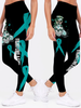 Multi-Color Sugar Skull Girl Cancer Awareness Premium Leggings