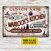 Warlock's Kitchen Stirring Up Some Magic Custom Classic Metal Signs