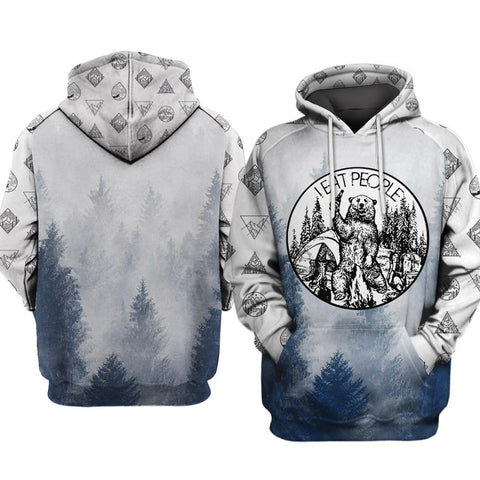 I Eat People Bear 3D All Over Printed Shirt Camping Hoodie, Zip Hoodie, Sweater, Tee