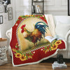 Chicken Sunflower Arch Window Fleece Blanket Rooster Farm Sherpa Blanket Chicken Lovers Gift TM