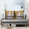 Welcome to Our Farmhouse Pillow Cushion for Living Room Home Decor Chicken Lovers Gifts HN