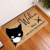 Black Cat Are You Vaccinated Doormat HN