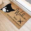 Black Cat Are You Vaccinated Doormat HN