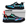 Nurse Running Black Sole Sneakers Custom Name Sneakers