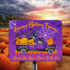 Halloween Doormat Farmer Halloween Haunted hay rides and donuts to die for Custom Printed Metal Sign