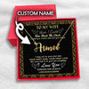 To My Wife Custom Name Necklace Gifts for Wife Wedding Anniversary Gifts Valentines Day Gifts HN