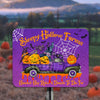 Halloween Doormat Farmer Halloween Haunted hay rides and donuts to die for Custom Printed Metal Sign