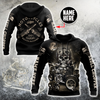 Men Racing Hoodie Black Customize Name Motorcycle Racing 3D All Over Printed Unisex Shirts Skull Chopper