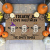 Personalized It's Freakin' Bats I Love Halloween Doormat Cat Flying Halloween Decorations Home Decor Mat HT