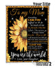 You Are The World Sunflower Personality Blanket, Poster