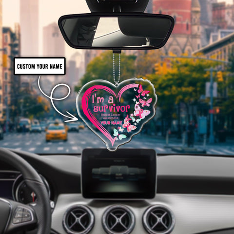 Custom Car Ornament - Breast Cancer Awareness - BY97