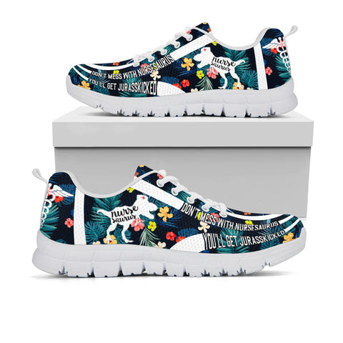 Nurse Saurus Shoes Don't Mess With Nursesaurus Nurse Sneakers Gift for Nurse HN