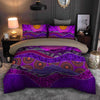 Oceania Bedding Set Aboriginal Bedding Set, Australia Indigenous Purple The Sun Bedding Set