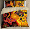 Oceania Bedding Set Aboriginal Australia Indigenous Lizards and the Sun Bedding Set