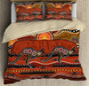 Oceania Bedding Set Aboriginal Bedding Set, Australia Kangaroo running Lizard Art Bedding Set