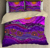 Oceania Bedding Set Aboriginal Bedding Set, Australia Indigenous Purple The Sun Bedding Set