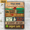 Farm Farmhouse Rule Work Hard Custom Classic Metal Signs