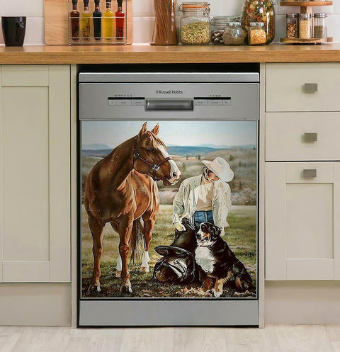 Horse Once Upton A Time Decor Kitchen Dishwasher Cover(1)