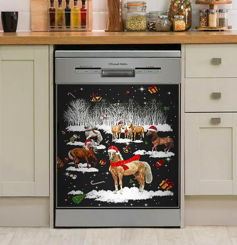 Horse Dishwasher Cover Horse 1 Snow Tree Animal Dishwasher Cover