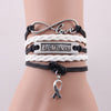 Faith Believe Hope Charm Breast Cancer Women Bracelet