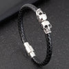 Hyperbole Braided Leather Bracelets Skull Bracelets