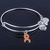 Care For Breast Cancer Pink Ribbon Bangles, Hope Love Faith Charm adjustable bracelets
