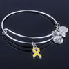 Care For Breast Cancer Pink Ribbon Bangles, Hope Love Faith Charm adjustable bracelets